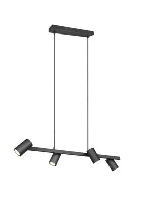Trio Leuchten Hanglamp Marley 4 lichts L 80 cm zwart Trio Leuchten Hanglamp Marley 4 lichts L 80 cm zwart