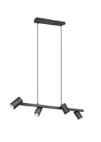 Trio Leuchten Hanglamp Marley 4 lichts L 80 cm zwart - thumbnail