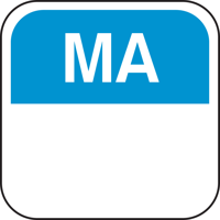 Label | Daglabel ma | papier | 19x19mm | blauw - thumbnail