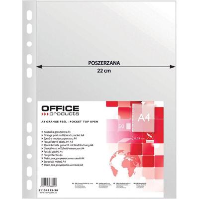 OFFICE products geperforeerde showtas, A4, 90 micron, gekorreld, pak van 50 stuks