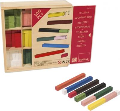 Jumbo goula - rekenstaafjes 10x10 in houten doos Jumbo goula - rekenstaafjes 10x10 in houten doos