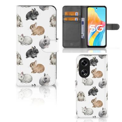 Telefoonhoesje | Met pasjeshouder | voor OPPO Reno8 T 5G Konijntjes Telefoonhoesje | Met pasjeshouder | voor OPPO Reno8 T 5G Konijntjes