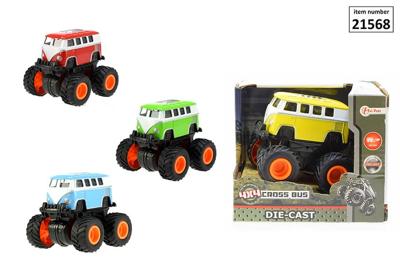 Jonotoys Die cast cross busje 4x4 met frictie aandrijving Jonotoys Die cast cross busje 4x4 met frictie aandrijving