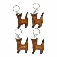 Houten Sleutelhangers Katten  (Set van 4) - thumbnail
