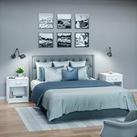 Nachtkastje Hamburg Wit 50x40x35cm - thumbnail