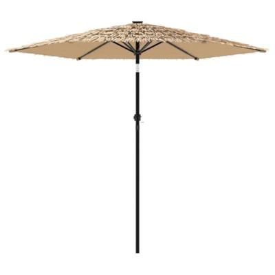 VidaXL Parasol met stalen paal 223x223x213 cm bruin