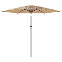 VidaXL Parasol met stalen paal 223x223x213 cm bruin - thumbnail