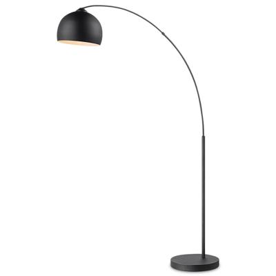 Klassieke metalen Booglamp - Staande Lamp met Lampkenkap - Zwarte - 109/31.5/172cm - Inclusief LED E27 Lichtbron 9W 806Lm - met Voetschakelaar - voor Slaapkamers en Thuiskantoren