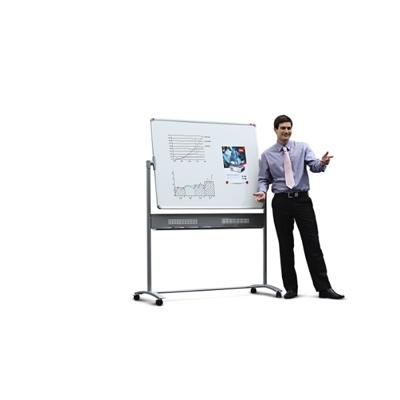 Nobo mobiel magnetisch whiteboard, kantelbaar, gelakt staal, ft 120 x 90 cm - thumbnail