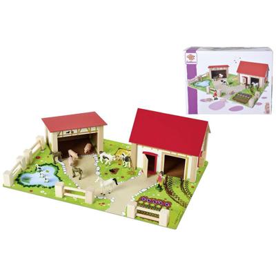 Eichhorn houten boerderij met accessoires, 20dlg.