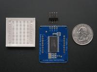Adafruit Mini 1.2 8x8 LED Matrix w / I2C Backpack - Rood - thumbnail