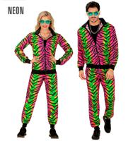 Neon Rave Trainingspak Zebraprint Gekleurd - thumbnail