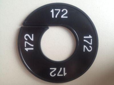 Maatring 9cm zwart/wit 172