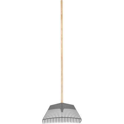 Bladhark en -vork in 1 58.5 cm met houten steel 160 cm