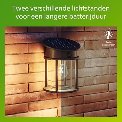 Philips LED Geri 929004633001 Wandlamp op zonne-energie met bewegingsmelder LED 3.2 W Zwart Philips LED Geri 929004633001 Wandlamp op zonne-energie met bewegingsmelder LED 3.2 W Zwart