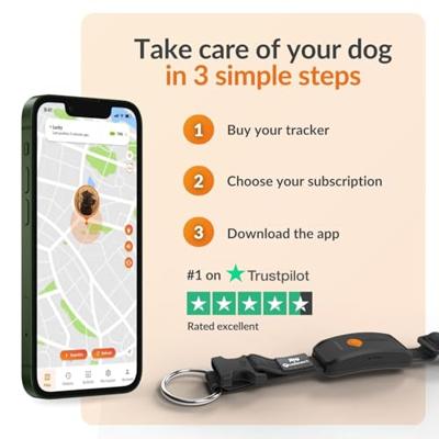 GPS hondenhalsband - WEENECT Dog XT - XL antenne - Waterdicht - Julius-K9 halsband - Werkt met abonnement - Zwart - thumbnail
