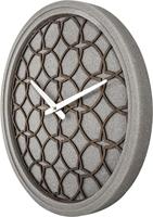 NeXtime ne-3212br wandklok dia. 39.5 cm, polyresin/hout, grijs - thumbnail