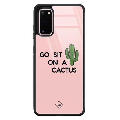 Samsung Galaxy S20 glazen hardcase - Go sit on a cactus