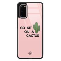 Samsung Galaxy S20 glazen hardcase - Go sit on a cactus - thumbnail