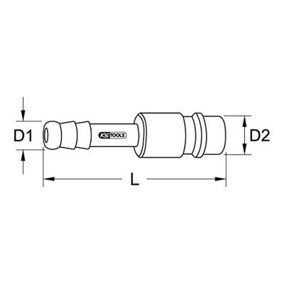 KS Tools 515.3495 5153495 Perslucht-steeknippel 1 stuk(s)