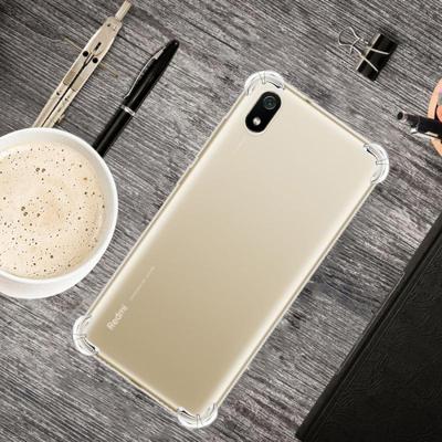 Voor Xiaomi Redmi7A vierhoek anti-drop ultradunne transparante TPU telefoon geval (transparant)