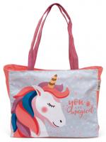 Arditex schoudertas Unicorn meisjes 12 liter canvas blauw/rood - thumbnail