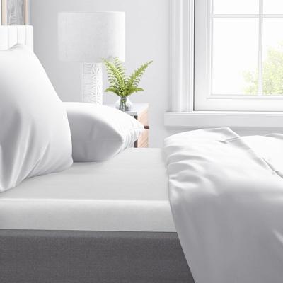 Primaviera Deluxe - Topper Hoeslaken Katoen-Satijn - Wit - 180 x 220 Primaviera Deluxe - Topper Hoeslaken Katoen-Satijn - Wit - 180 x 220