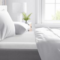 Primaviera Deluxe - Topper Hoeslaken Katoen-Satijn - Wit - 180 x 220 - thumbnail