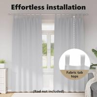 VidaXL Zwart-out gordijnen met ringen 2 pcs bleekgrijs 225 x 140 cm - thumbnail