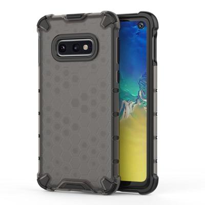 Schokbestendige honingraat PC + TPU Case voor Galaxy S10e (zwart)
