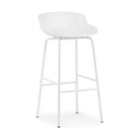 Normann Copenhagen Hyg barkruk H75 White staal - thumbnail
