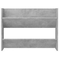 Wandschoenenkast 80x18x60 cm bewerkt hout betongrijs - thumbnail