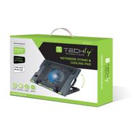 Techly ICOOL-CP12TY notebook cooling pad 43,9 cm (17.3") 1400 RPM Zwart - thumbnail