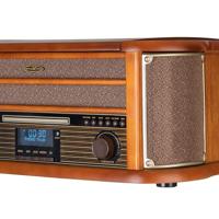 Reflexion HIF2002DAB Retro-stereoset DAB+, FM, CD, Cassette, Platenspeler, Bluetooth, USB Behuizing van echt hout, Opnamefunctie, Incl. afstandsbediening 2 x - thumbnail