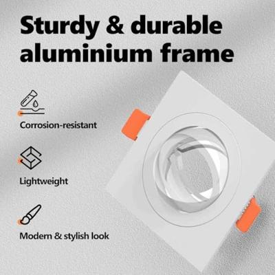 VidaXL Spotje 24 pcs wit 9 x 9 x 2 cm aluminium