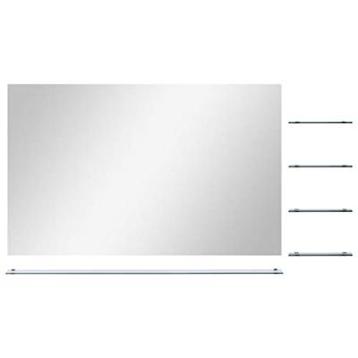 VidaXL Wandspiegel met 5 schappen 100x60 cm zilverkleurig