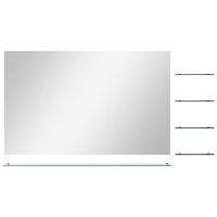 VidaXL Wandspiegel met 5 schappen 100x60 cm zilverkleurig - thumbnail