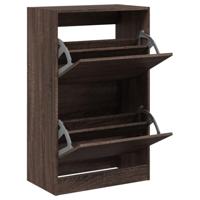 VidaXL Schoenenkast 60x34x96,5 cm bewerkt hout bruin eikenkleur - thumbnail