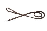 Hondenriem van leer 130cm x 12mm bruin - thumbnail