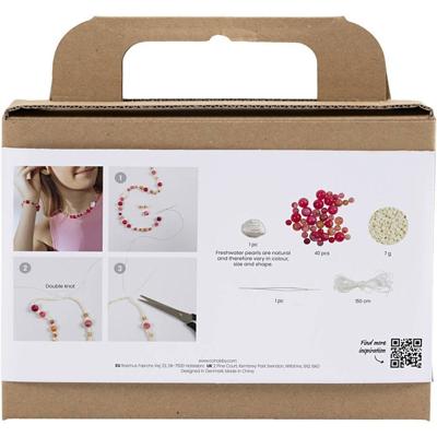 Creativ Company Mini hobbyset sieraden halsketting en armband roze Creativ Company Mini hobbyset sieraden halsketting en armband roze
