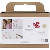 Creativ Company Mini hobbyset sieraden, halsketting en armband, roze, 1 doos - thumbnail