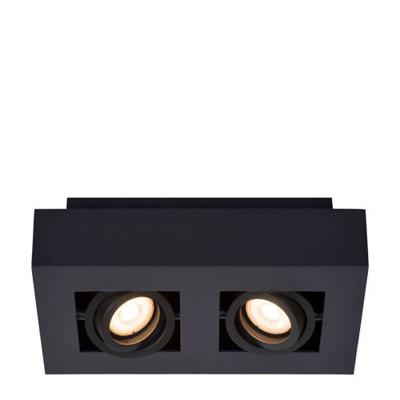 Lucide XIRAX - Plafondspot - LED Dim to warm - GU10 - 2x5W 2200K/3000K - Zwart Lucide XIRAX - Plafondspot - LED Dim to warm - GU10 - 2x5W 2200K/3000K - Zwart