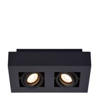 Lucide XIRAX - Plafondspot - LED Dim to warm - GU10 - 2x5W 2200K/3000K - Zwart - thumbnail