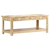 Salontafel handgeschilderd 110x50x45 cm massief mangohout - thumbnail