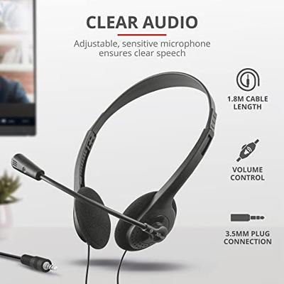 Trust Primo Chatheadset Headset Zwart - thumbnail