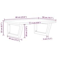 Badkamer wandschap staal en massief eikenhout - thumbnail