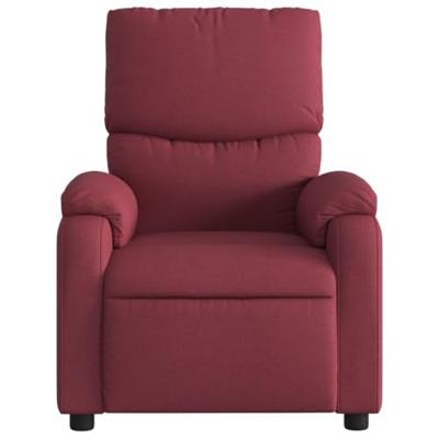 Fauteuil verstelbaar stof wijnrood