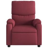 Fauteuil verstelbaar stof wijnrood - thumbnail