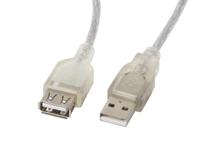 Lanberg CA-USBE-12CC-0018-TR USB-kabel 1,8 m USB 2.0 USB A Transparant - thumbnail
