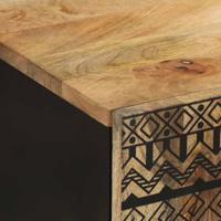 Badkamerwandkast 38x33,5x48 cm massief mangohout zwart - thumbnail